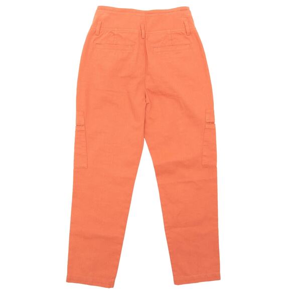 Joie Burnt Orange High Rise Double Waistband Cargo Pants Size 4 - Picture 2 of 9